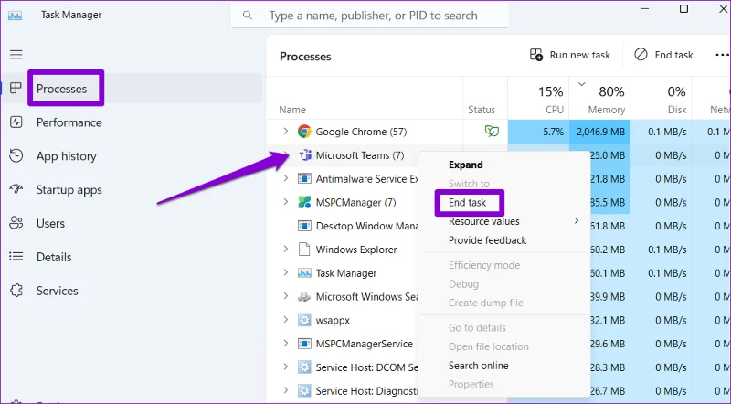 Las 6 soluciones principales para las encuestas que no funcionan en Microsoft Teams para Windows