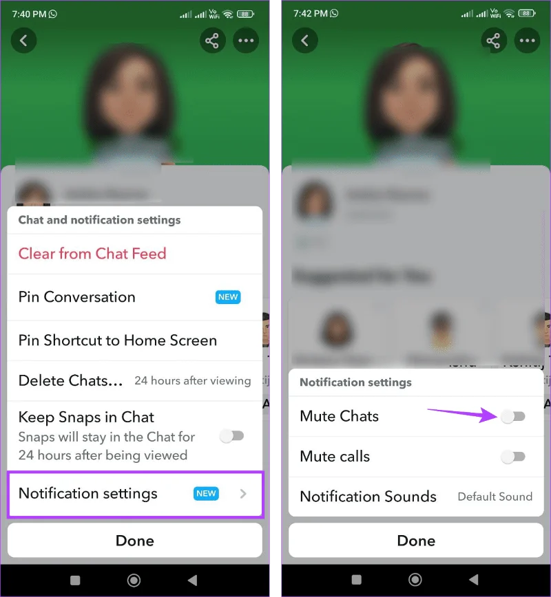 Come disattivare la notifica di digitazione su Snapchat