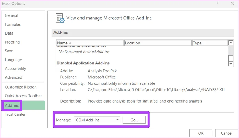 4 طرق لإصلاح شريط أدوات Excel لا يعمل في نظام التشغيل Windows