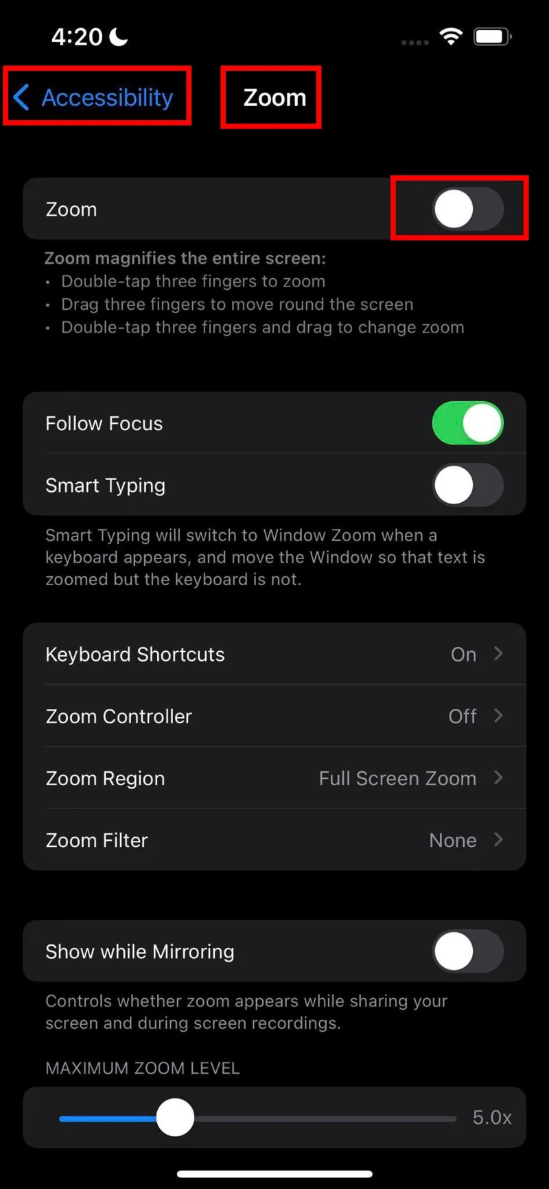 IPhone o iPad: La pantalla aparece demasiado grande o demasiado ampliada