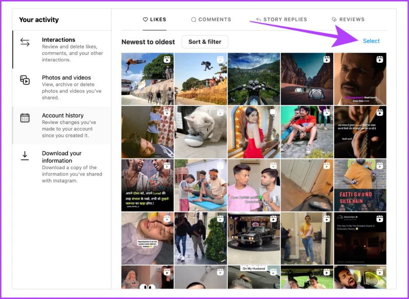 Comment aimer ou annuler toutes les publications sur Instagram à la fois