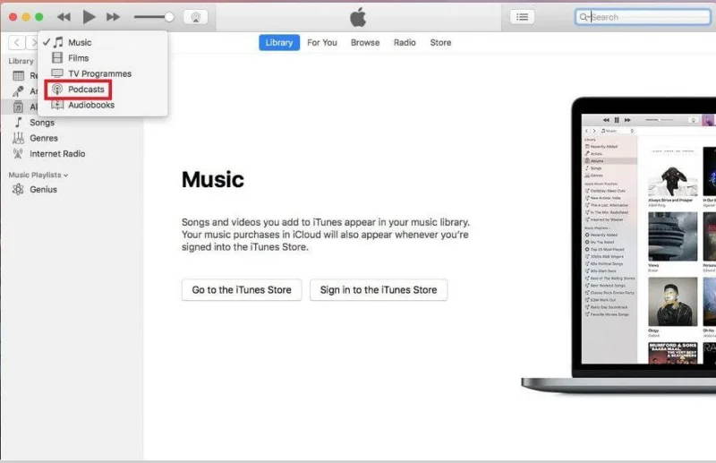 วิธีเล่นวิดีโอพอดคาสต์ใน iTunes