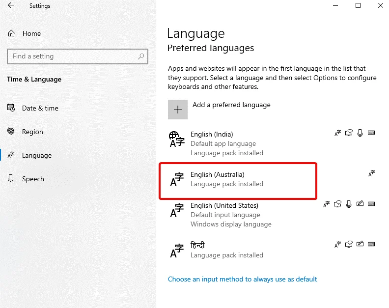 Как изменить языковые настройки в Windows 10