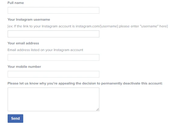 Cum să reactivați contul Instagram după dezactivare