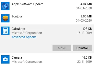 Шаги по исправлению ошибки калькулятора Windows 10