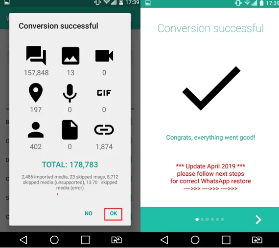 ¿Cómo transferir sus mensajes de WhatsApp desde iPhone a Android?