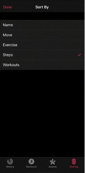 Étapes pour configurer le partage d'activité sur Apple Watch