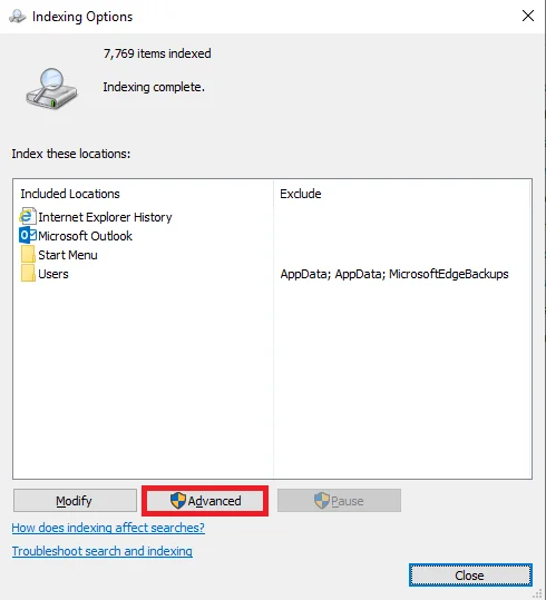 Cómo solucionar problemas de búsqueda de Windows 10 mediante la reconstrucción del índice