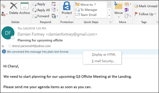 Cara Menampilkan Email Sebagai Teks Biasa Di Outlook