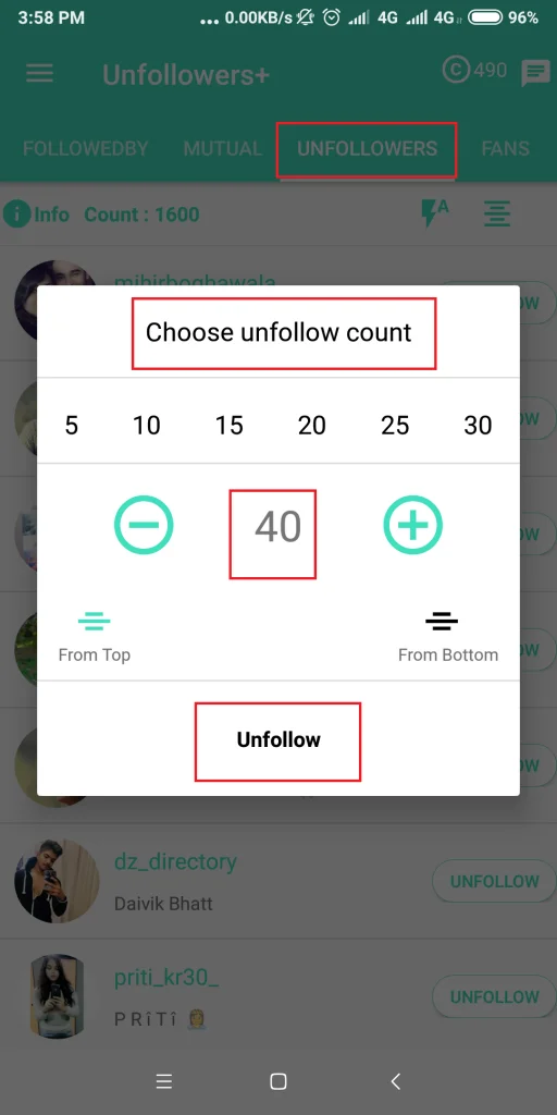 Come smettere di seguire in massa su Instagram
