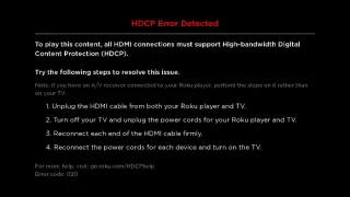 Bagaimana Memperbaiki Kesalahan Roku HDCP atau Layar Ungu?