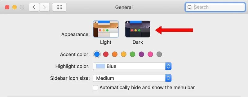 Habilitar el modo oscuro en macOS Mojave