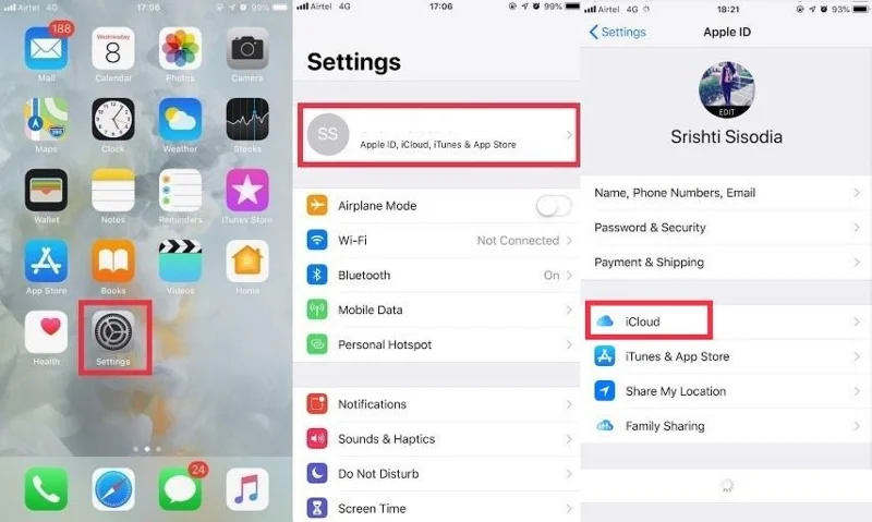 Pasos para usar Compartir en familia con la función Buscar mi iPhone