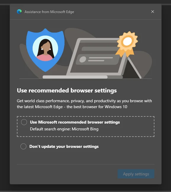 Pop-up Rekomendasi Browser/Mesin Pencari Windows 10 – Bagaimana Cara Menghentikannya?