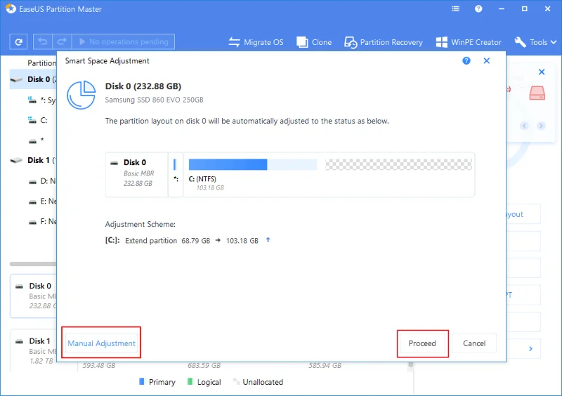 Как расширить диск C в Windows 10 без форматирования?