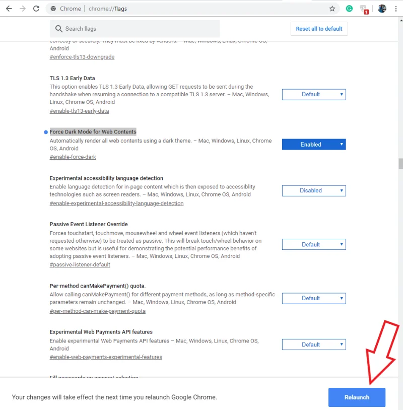 ¿Cómo convertir todos los sitios web en Google Chrome en modo oscuro?