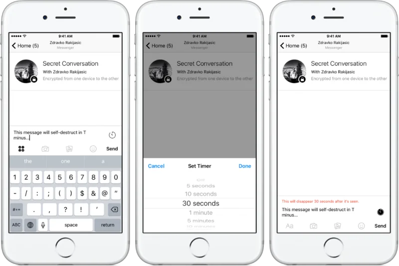 Envoyer des messages autodestructeurs sur Facebook Messenger