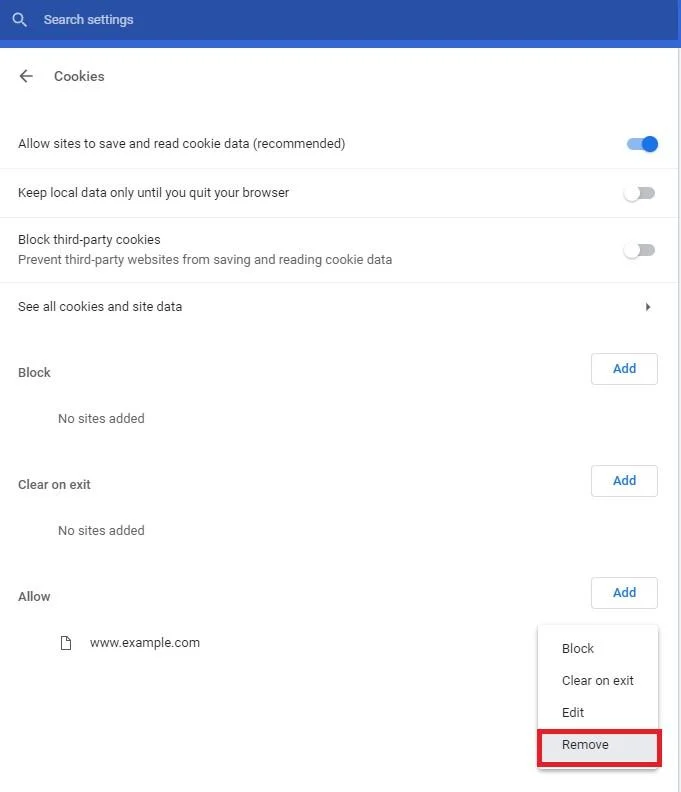 Cómo deshabilitar las cookies en Google Chrome