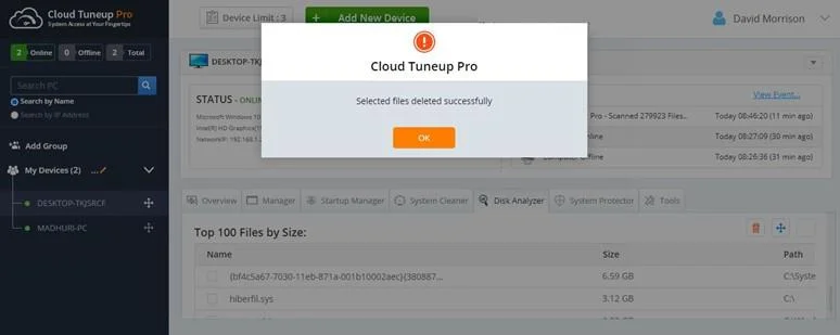 Cum să gestionați consumul de spațiu pe disc cu Cloud Tuneup Pro