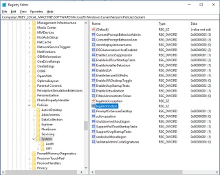 Действия по изменению сообщения и шрифта экрана входа в Windows