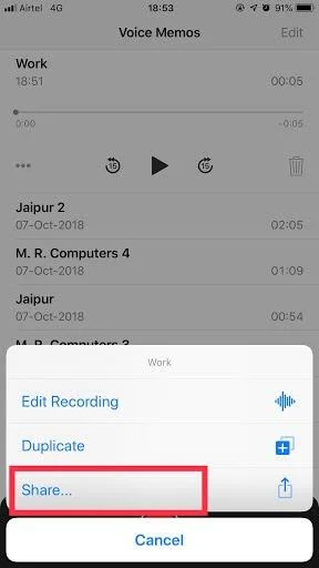 Cómo operar la aplicación de notas de voz de Apple