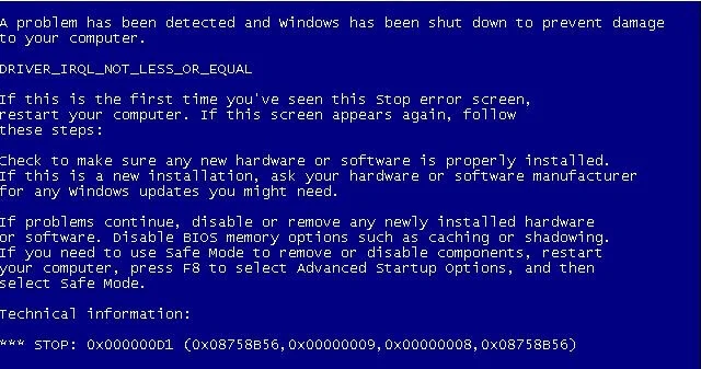 Cara Memperbaiki Driver_irql_not_less_or_equal Error pada Windows 10
