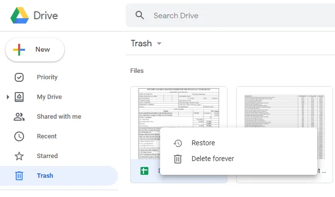 Cómo recuperar archivos borrados de Google Drive