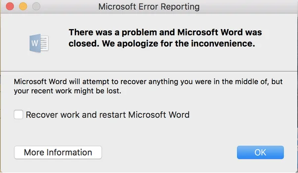 6 moduri de a remedia Microsoft Word se prăbușește pe o problemă Mac