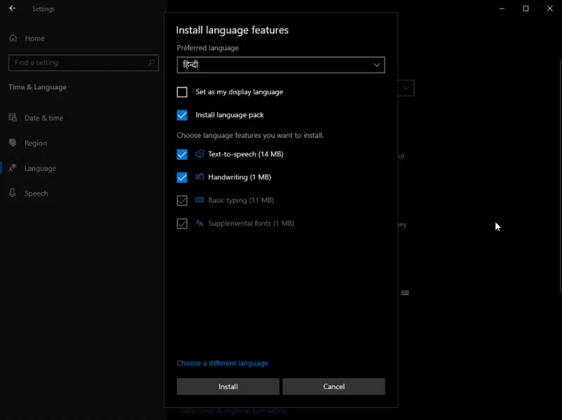 Как установить языковой пакет в Windows 10