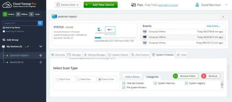 Cloud Tuneup Pro ile İnternet Çerezlerini ve Sistem Kayıt Defterini Tara