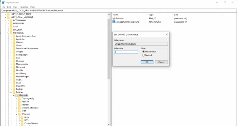 Pasos para evitar que las aplicaciones en segundo plano se ejecuten en Windows 10