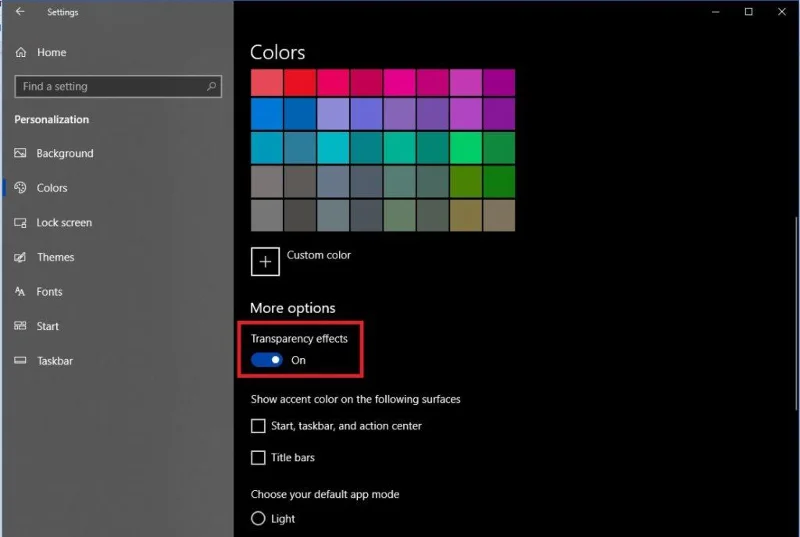 Windows 10'da Akıcı Tasarım Efektleri Nasıl Devre Dışı Bırakılır?