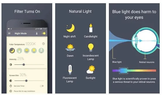 ¿Por qué debería activar el filtro de luz azul en mis dispositivos?