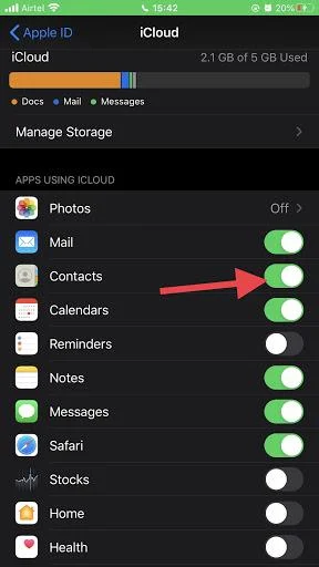 Pasos sobre cómo solucionar el problema de los contactos de Iphone / icloud en dispositivos Ios