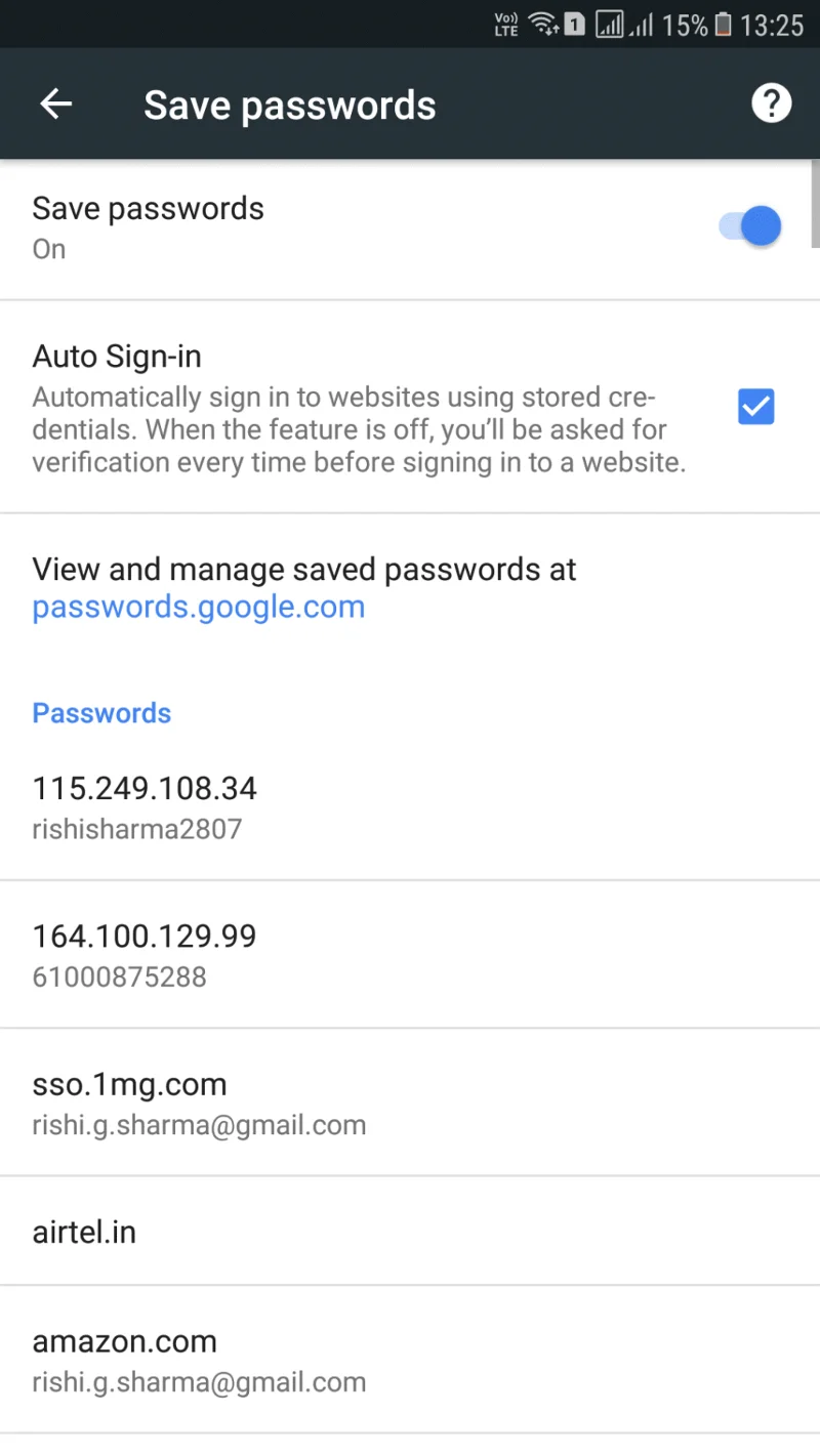 Cara Melihat Kata Sandi yang Tersimpan Di Chrome Di Android