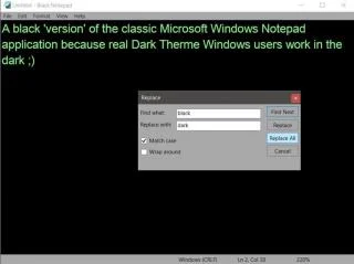 Làm thế nào để có được một Notepad đen thay thế cho Windows 10?