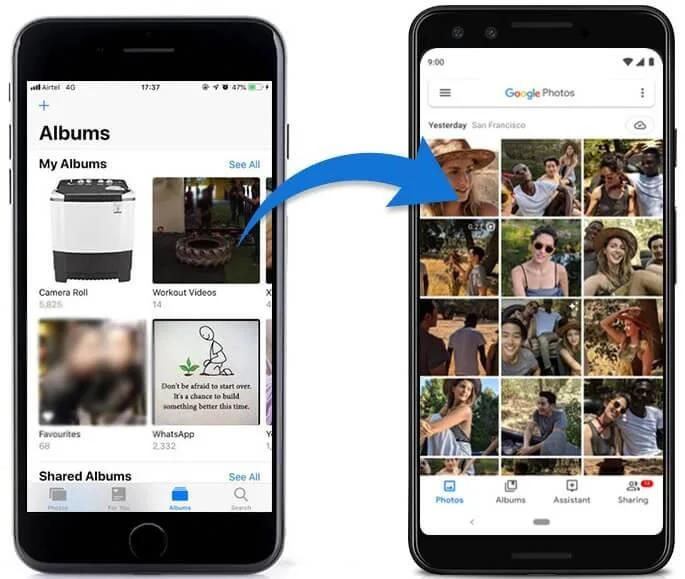 วิธีเปลี่ยนจาก iPhone เป็น Android