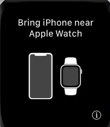 Icône (i) non visible sur Apple Watch