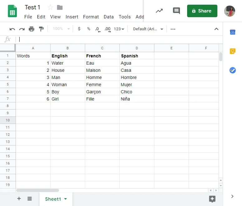Cara Mengubah Google Sheets Menjadi Penerjemah