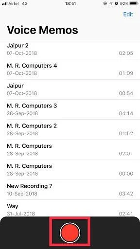 Cómo operar la aplicación de notas de voz de Apple