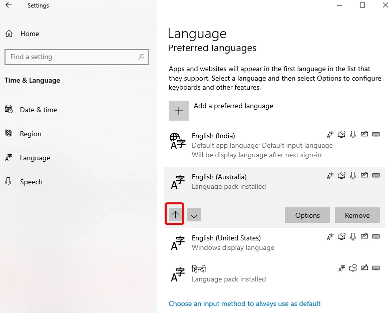 Как изменить языковые настройки в Windows 10