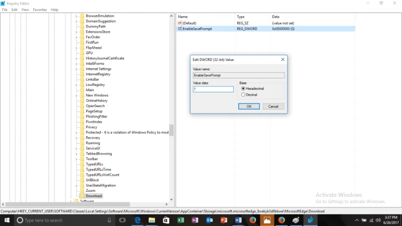 Microsoft Edge'in İndirmeleri Kaydetme İstemini Etkinleştirin/Devre Dışı Bırakın