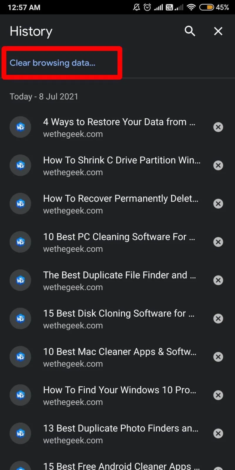 Cum să ștergeți memoria cache Android