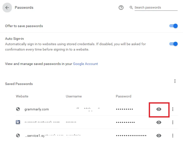 Chromeで保存したパスワードを表示する方法