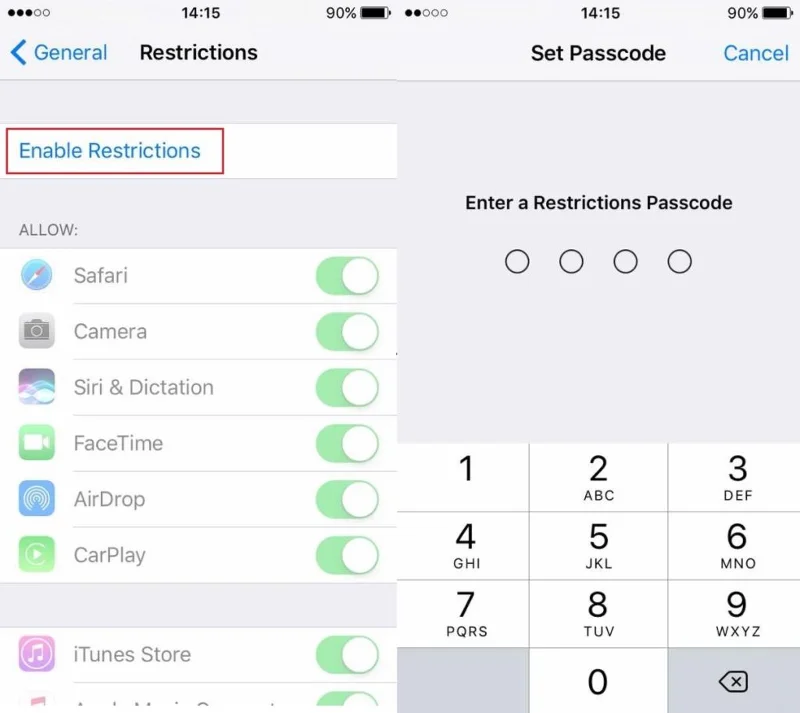 Come bloccare app specifiche su iPhone