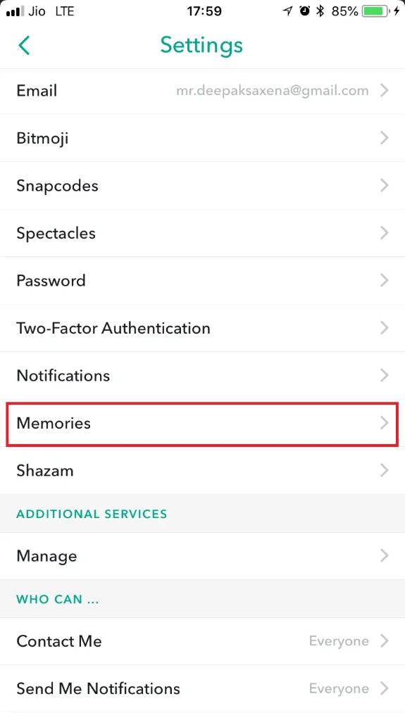 วิธีดูเรื่องราว Snapchat เก่า