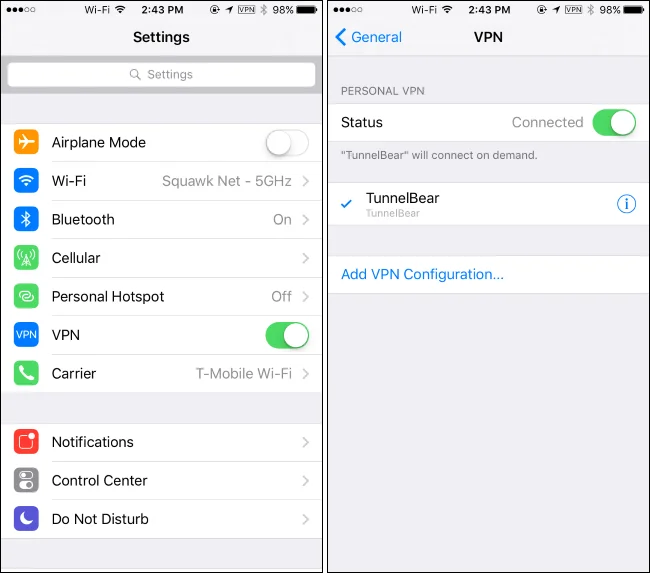 iOS'ta VPN Erişimini Yapılandırma Adımları