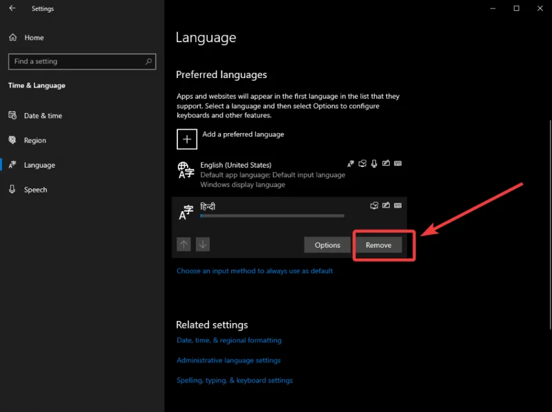 Как установить языковой пакет в Windows 10