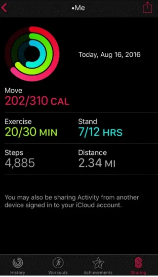 Étapes pour configurer le partage d'activité sur Apple Watch