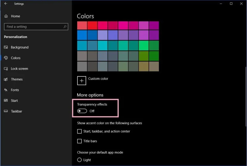 Windows 10'da Akıcı Tasarım Efektleri Nasıl Devre Dışı Bırakılır?